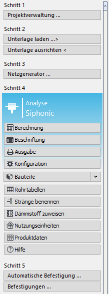Analyse Siphonic Assistenten Linear AutoCAD