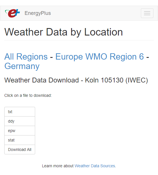 Wetterdaten Linear Building