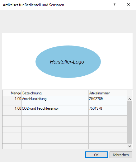 Artikelset für Wohnungslüftung Linear Building