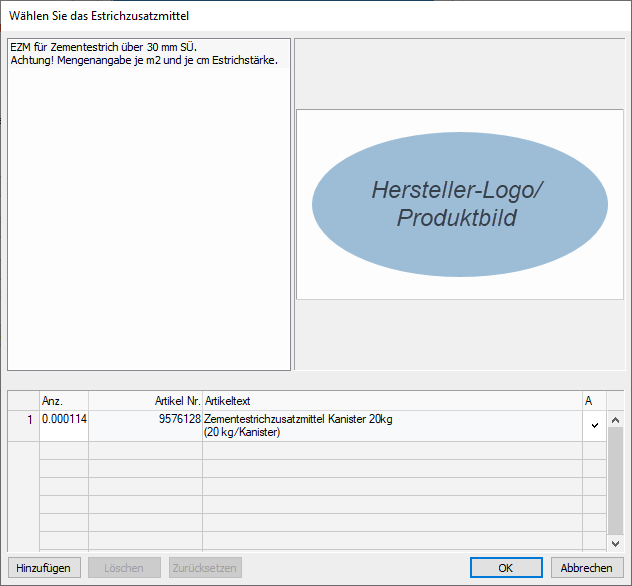 Dialog Estrich Zusatzmaterial Linear Building