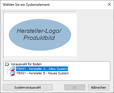 Dialog Systemelement Linear Building