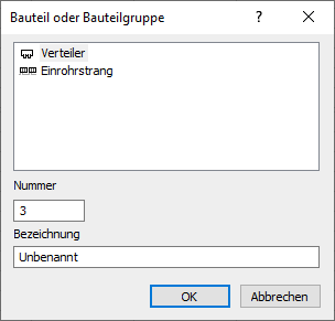 Dialog Bauteil Bauteilgruppe Linear Building