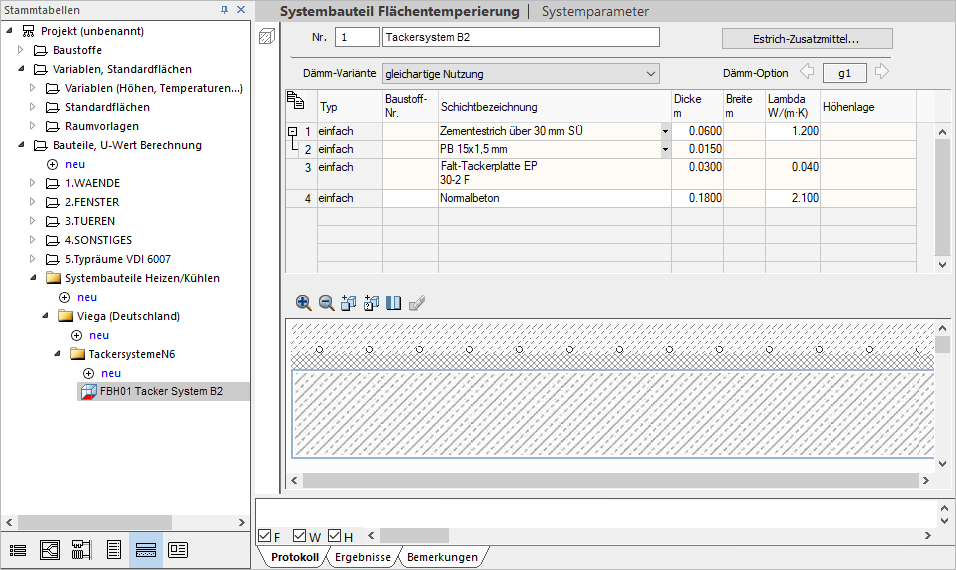 Systembauteil Flächentemperierung Linear Building