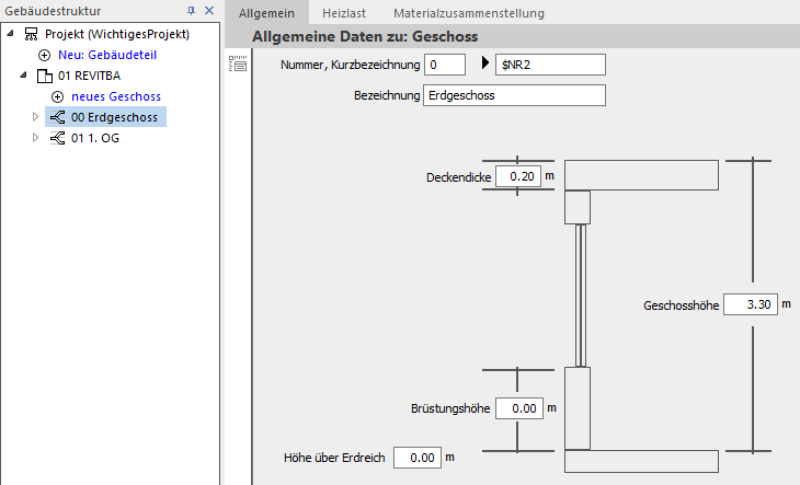 Details Geschossebene Linear Building