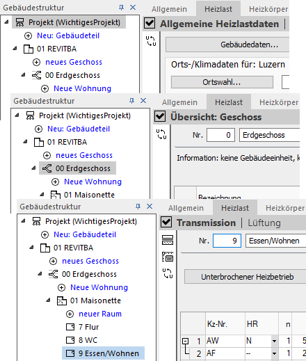 Gebäudestruktur Strukturebene Linear Building