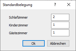 Dialog Standardbelegung Linear Building