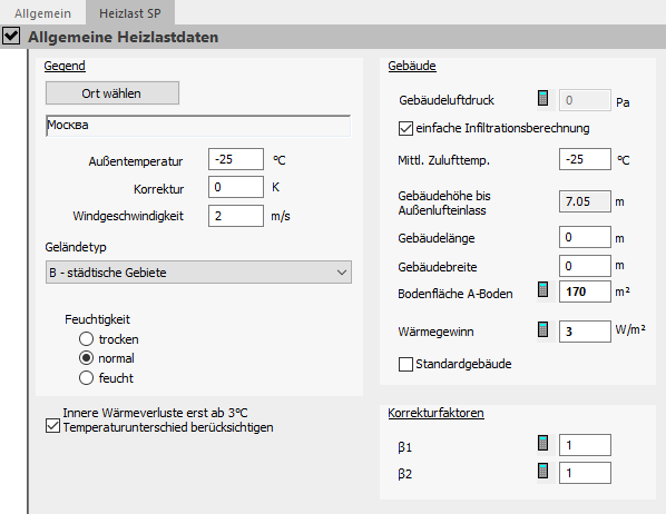 Heizlast SP Linear Revit