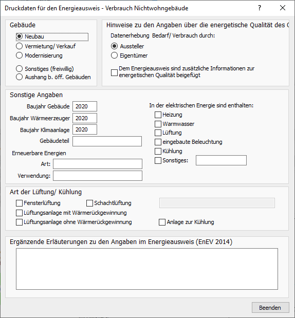 Druckdaten Energieausweis Linear Building