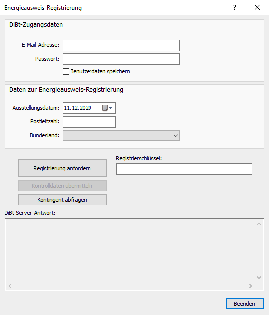 Energieausweis Registrierung Linear Building