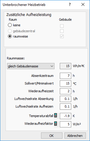 Unterbrochener Heizbetrieb Linear Building