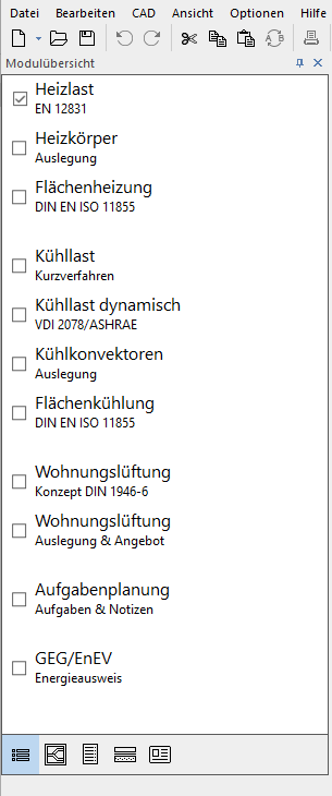 Modulübersicht Linear Building