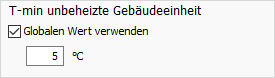 Mindesttemperatur unbeheizt Linear Building