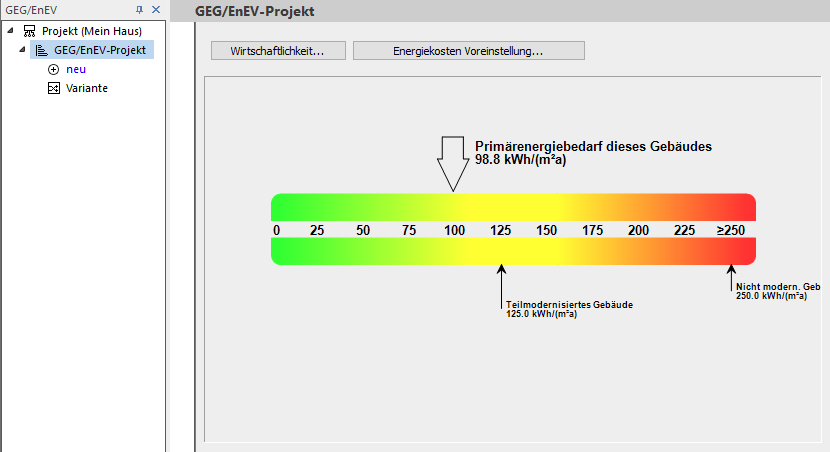 GEG EnEV Projekt Linear Building