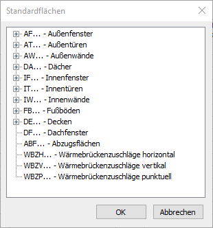 Standardflächen Linear Building