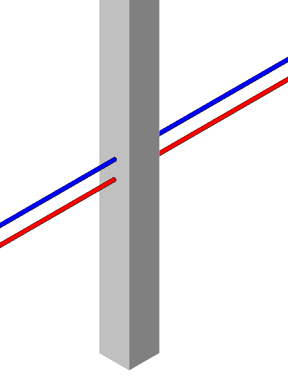 Parallele Leitungen Modell Heizung Linear Revit