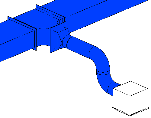 T-Stück Luftkanal Modell Linear Revit