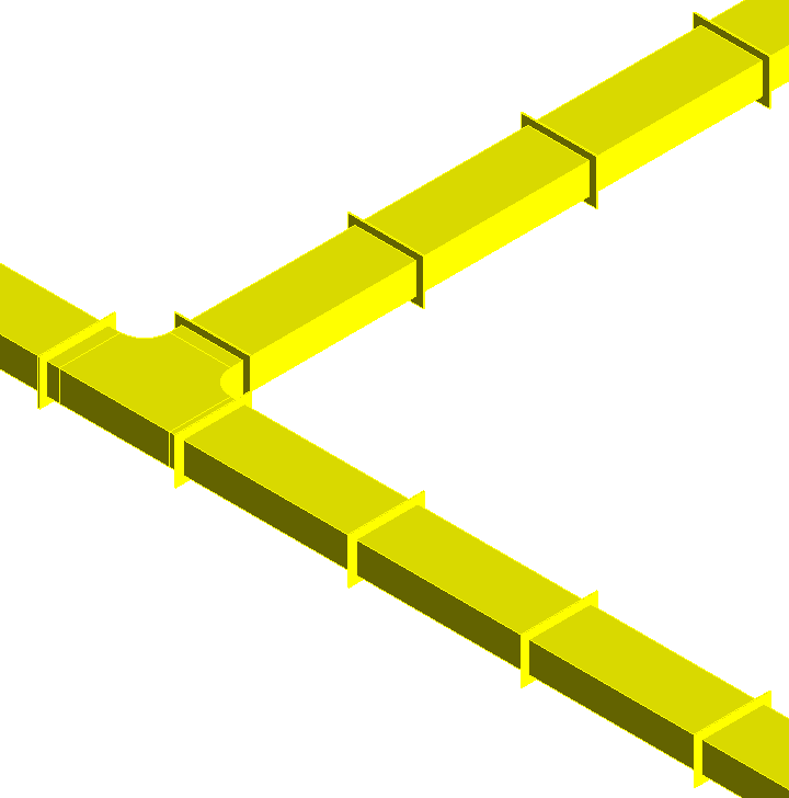 Modell Lüftungskanal Linear Revit