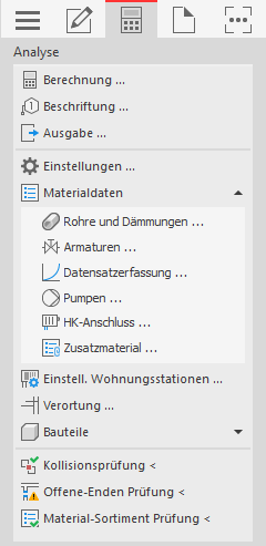 Assistenten Berechnung Heizung Linear AutoCAD