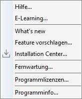 Kontextmenü Info-Button - Control Board LINEAR AutoCAD