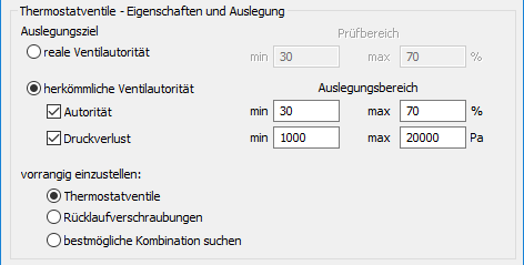 Thermostatventile Randbedingungen Linear AutoCAD