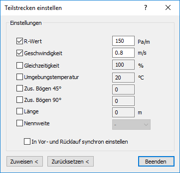 Teilstrecken einstellen Dialog Linear AutoCAD