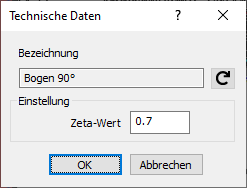 Technische Daten Bogen Linear AutoCAD