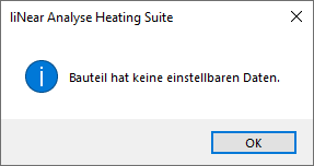 Dialog Hinweis Heating Linear AutoCAD