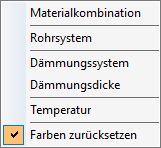 Rohr Kontextmenü Linear