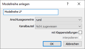 Dialog Modellreihe anlegen Linear AutoCAD