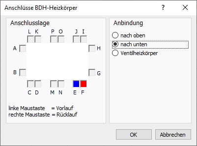 Dialog BDH-Heizkörper Anschlüsse Linear Building