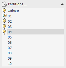 Partition section in the LINEAR Solutions for Autodesk AutoCAD