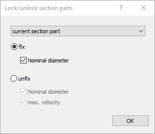 Lock section parts Linear AutoCAD