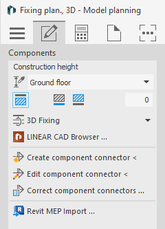 Section components in Fixing planning of the LINEAR Solutions for Autodesk AutoCAD