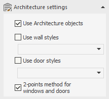 Architecture settings Linear AutoCAD