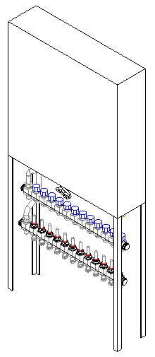 View manifold panel heating system Linear Revit