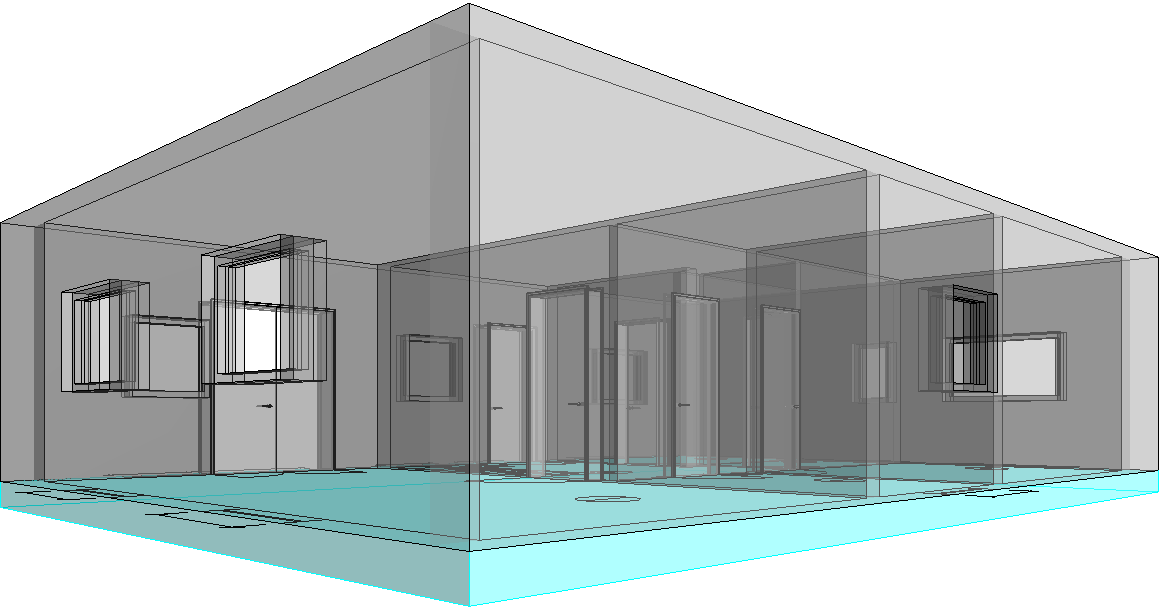 Architecture floor model Linear Revit