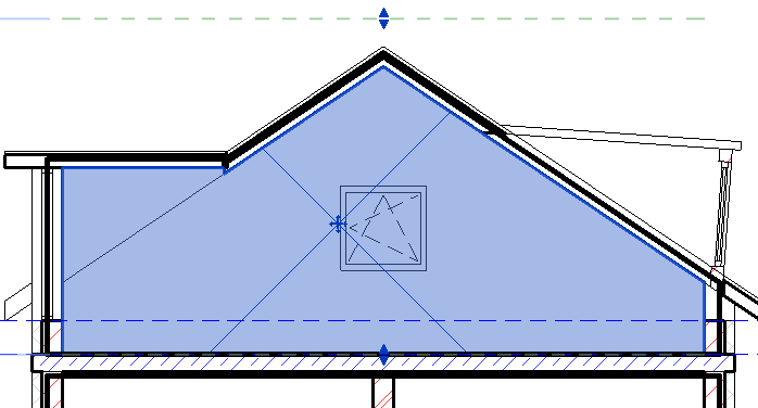 Delimitation MEP space roof Linear Revit