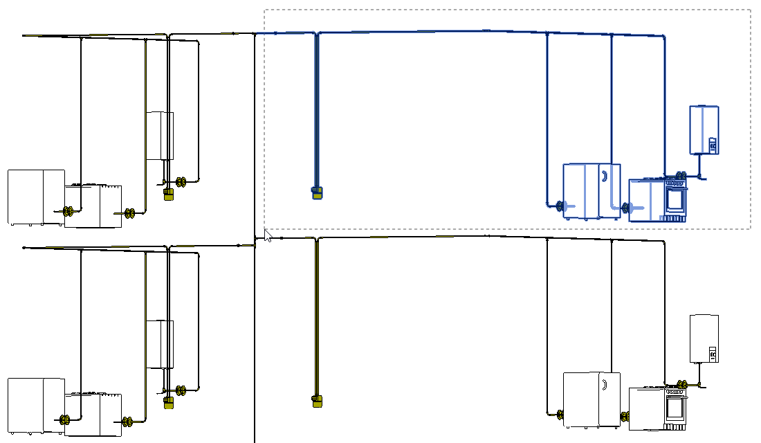 Model gas 3D Linear Revit