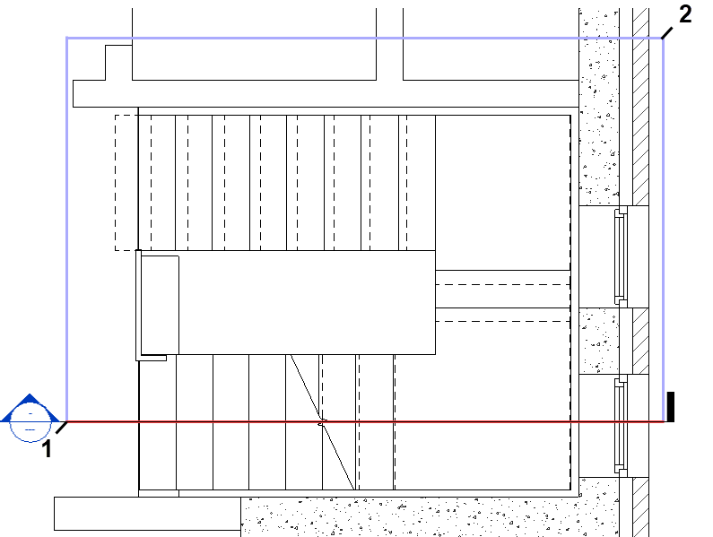 Horizontal section model Linear Revit