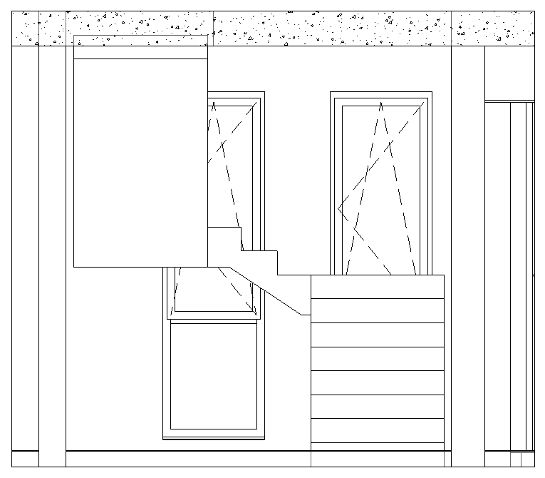 Vertical section model Linear Revit