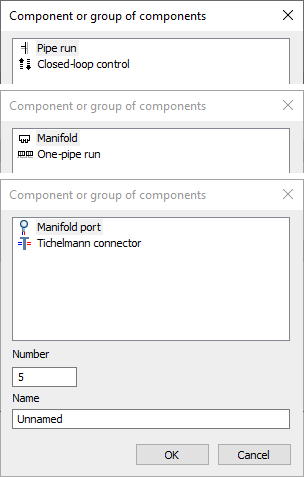 Dialog component component groups Linear Building