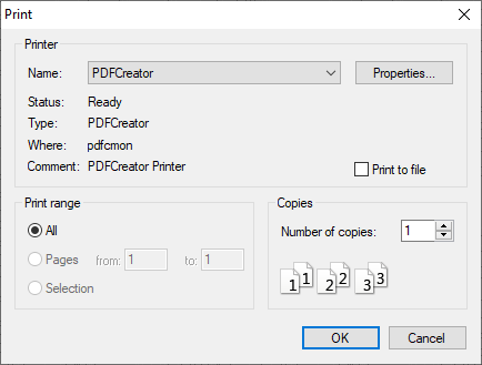 Dialog print labels Linear Building