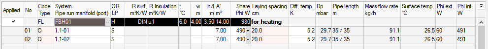 Panel heating room dimensioning Linear Building