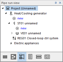 Panel heating pipe run view Linea Building