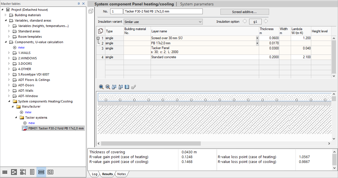 System component panel heating/cooling