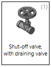 Library tab shut off valve with cock Linear Revit