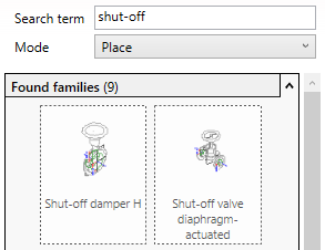 Library tab families found Linear Revit