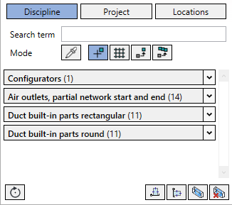 Library tab discipline Linear Revit
