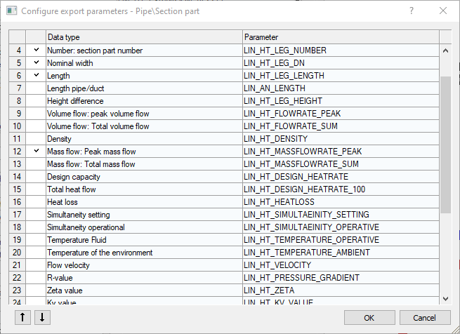 Configure export parameter Revit