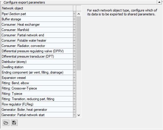 Export parameters section - LINEAR Solutions for Autodesk Revit